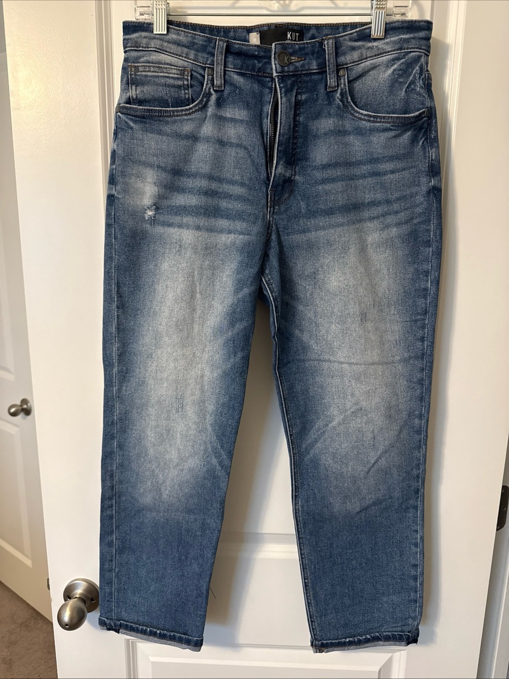 KUT from the Kloth Women's Jeans Size 10 Blue Wash Straight Leg Denim